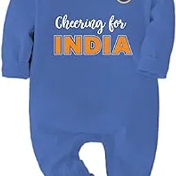 zeezeezoo Cricket Baby Romper Jersey | Cheering For Team India | Bodysuit for Baby Boy Girl 100% Cotton Clothes Full-Sleeves-picture-10