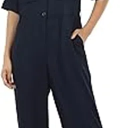mansicollections Solid Cotton Blue Long Jumpsuit for Women-picture-17