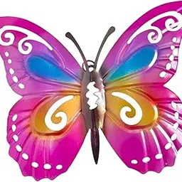FABLOFT Metal Butterfly Wall Decor Wall Art Sculpture for Bedroom Centerpiece Office Pink-picture-24