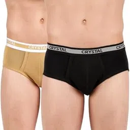 crystal Men's Underwear Super Combed Cotton Rib Solid Brief with Super Soft Waistband | Assorted (Multipack)-picture-19