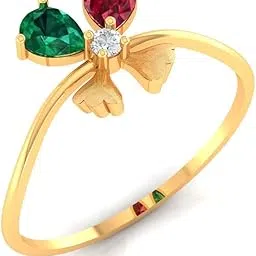 p.c. chandra jewellers 14KT (585) Glorious Yellow Gold Floral Ring | Nature-Inspired Elegance for Women | Timeless & Elegant Design (Gold weight - 0.58 Gram)-picture-26
