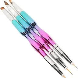 RUBYFACE 3pcs Nail Liner Brush, Double Ended Nail Art Brushes, Nail Art Brush Set, Nail Art Painting Drawing Brush, Gel Nail Brush Set, Nail Art Painting for Nail Accessories, Nail Design-picture-17
