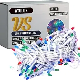 ATULUX Newness 16 LED 3 Meter Multi Color Rice Light | Decorative String Fairy Lights for Diwali, Christmas, Wedding, Party & Home Decoration-picture-38