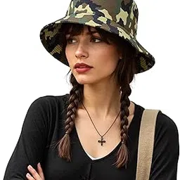 DEDICATED Army Bucket Hat - Cotton Packable Sun Hat for Men & Women - Military Style Boonie Hat for Outdoor, Hiking, Camping, Fishing, Travel & Beach - Lightweight, Breathable & UV Protection Cap-image-89