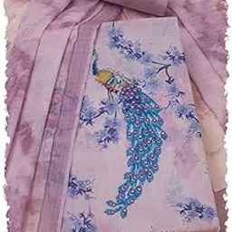 soch Womens Linen Botanical Print Unstitch Dress Material With Sequins-picture-22