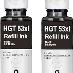 Duplex DTC GT 53XL Compatible for HP Ink Tank 115, 310, 315, 319, 410, 415, 416, 419, 455, 500, 515, 530, 589, 615, 750, 790, 670, GT5810, GT5811, GT5820 (Pack of 2)-picture-23