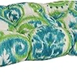 Blazing Needles Rounded Back Tufted Outdoor Loveseat Cushion, 42 x 19, Sorista Teal-picture-23