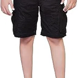 v3e 6 Pocket Black Cotton Slim fit Cargo Shorts-picture-12