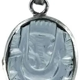 astroghar Ganesh Ji Natural Clear Quartz Crystal Pendant For Men And Women-picture-31