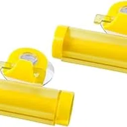2pcs Durable Toothpaste Tube Squeezer Wringer Roller Dispenser Yellow-image-5