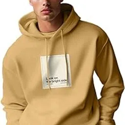 nobero Printed Hoodies for Man | 280 GSM Rich Cotton Fleece Hooded Full Sleeve Sweatshirt for Man | Stylish Casual Wear Winter Hoodies for Men-picture-26