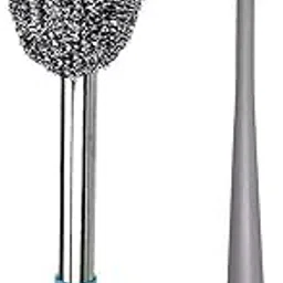 Bottle Cleaner Brush with Long Handle Steel Brush Bottle Washing Brush Stainless Steel Scrubber for Water Bottles, Baby Bottles - Multipurpose Kitchen and Bathroom Cleaner (Pack of 02)-image-31
