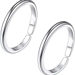 Silver Toe Rings for Women | 92.5 Sterling Silver Hypoallergenic Adjustable Toe Rings | Minimal & Elegant - Lovely Gift-image-98