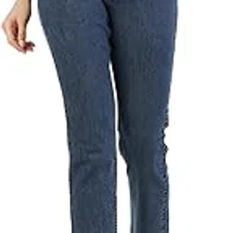 inkd Women's Straight Fit Jeans - Mid-Rise | Cotton Blend | Stretchable Fabric | Classic 5 Pocket Styling-picture-42