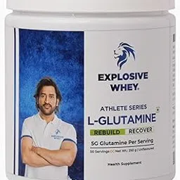 Explosive Whey Athlete Series L-Glutamine 250Gm - Trusted by M.S. Dhoni & Kedar Jadhav | Muscle Booster & Recovery Supplement | Inform Sport Certified | Enhances Strength & Performance-picture-37