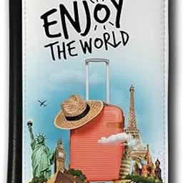 Printed Passport Cover with Multiple Slots | PU Leather Organizer for Men & Women-image-69