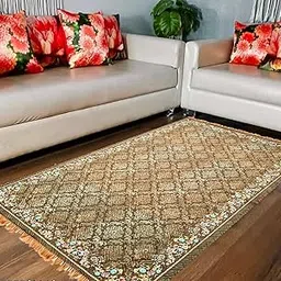 Ur Shopee Velvet Carpets for Living Room 5x7 Feet | Velvet Rugs for Living Room 5x7 Feet | Floor Carpet for Living Room Carpet for Bedroom | Dari for Floor Carpets for Living Room 150x210 (Beige)-picture-40