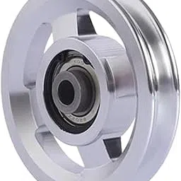 Merishopp Bearing Pulley Wheel Universal Aluminium Alloy Pulley for Exercise Accessory 93mm Silver-picture-54