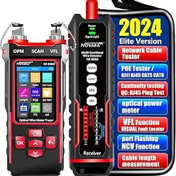 engine detox CALMORA NOYAFA NF-859GT Network Cable Tester with Optical Power Meter 10mw VFL,for RJ45 RJ11 CAT5 CAT6 POE/Phone Lines CAT3, LAN Tone Probe Kit NCV&Ethernet Wire Tracer Fiber Tester Network-picture-19
