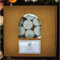 Tivyah Unscented Tealight Candles – 40 Pack | 3.5 Hours Burn Time | Long-Lasting Premium Wax Candles for Home Décor, Diwali, Puja, Spa & Gifting-picture-30