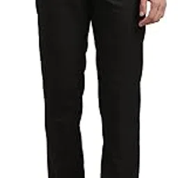 turtle Men Polyviscose Slim Fit Black Solid Formal Trouser-picture-33