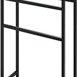 Indian Decor 21581 Classic Freestanding Towel Stand Black Floor Standing Towel Stand/Bath Organizer/Towel Drying Rack 43 x 18 x 80cm - Black image 1