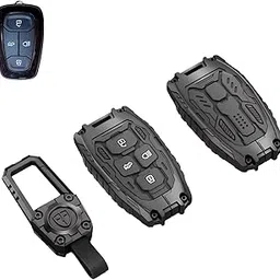 Luxury Metal & Silicone Waterproof Transformer Car Key Cover with Keychain – Full Protection 4-Button Smart Key Case Compatible with Tata Nexon, Harrier, Safari, Altroz, Tigor, EV, Punch, and Tiago EV-picture-36