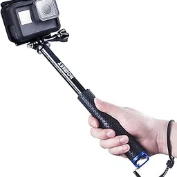 Extendable Action Camera Selfie Stick, 19" Sports Cameras Selfie Stick Pole Waterproof Telescoping Pole Monopod for DJI OSMO, AKASO, SJCAM, YI, Victure, Qumox, Crosstour-picture-29