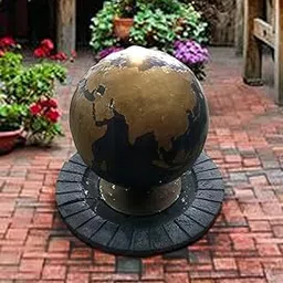 Garden Art Decorative Poly Resin Fountain with Led Light for Indoor Outdoor Home Office Garden Décor GA160082(L61*B61*H69cm) (GA160082)-picture-10