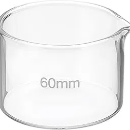 PATIKIL 50ml Crystallizing Dish, Borosilicate Glass Crystallizing Dished with Spout Flat Bottom Lab Dish Evaporation Dishes Transparent for Laboratory Kitchen Science Classroom-picture-14
