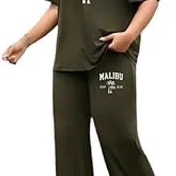 my swag Women's Cotton Co-ord Set, T-Shirt and Pants, Casual Comfort Wear-picture-27