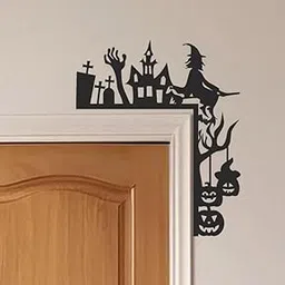 BLIND SHOP Halloween Decor, Door Corner Decor, Haunted House Halloween Silhouette, Happy Halloween, Door Corner Decoration-picture-20