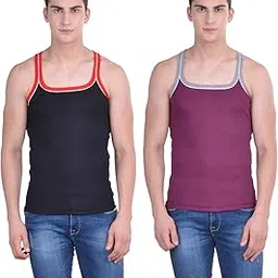dollar bigboss Men's Assorted Pack of 2 BB02 Gym Vest (Color & Prints May Vary)-picture-15