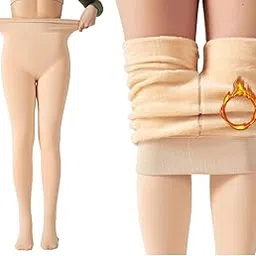 knots n stiches Fleece Leggings for Women Length Winter Stretchy Legging for Girls | Warm Tights Thick Fur Lined Fleece Stretchable Thermal Soft Smooth High Waist Stocking-picture-53