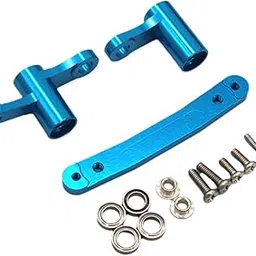 Fashion My Day RC Buggy Car Metal Steering Assy Solid and Stable RC Car Upgrade Accessories Blue-picture-10