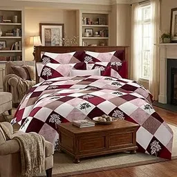 Premium Soft Cotton Double Bedsheet with Designer Print | Includes 2 Pillow Covers | Breathable Fabric, Machine Washable-picture-18