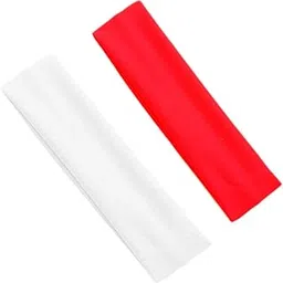 hivata Hairband Women and Girl's & Baby Girls Adjustable Elastic Velvet Strip Headband for School Use Facial Makeup,Face Wash Yoga Sports Beauty Tool in White & Red Color Pack of 2-picture-34