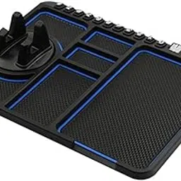 AUGEN Non-Stick Anti-Slide Dash Cell Phone Bracket Mat Car Dashboard Sticky Pad Adhesive Anti Mat for Mobile Phone/Electronic Gadgets GPS (9.76'' × 7.28'', Blue)-picture-10