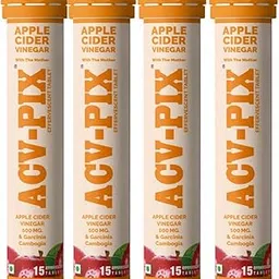 ACV-PIX Apple Cider Vinegar Tablet 60 with Mother Garcinia Cambogia Refreshing and Convenient Flavorful Rich in Vitamin B12 & B6 Effervescent Tablet Pack of 4-image-55