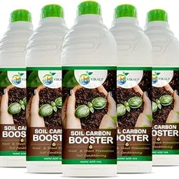 VIKALP Humic Acid Fertilizer Bio Stimulant Concentrate for Plants | Soil Conditioner with Humic Fulvic Amino Seaweed Plant Extracts | Indoor Outdoor Garden Use | 5 LTR (1000 ML, Pack of 5)-picture-27