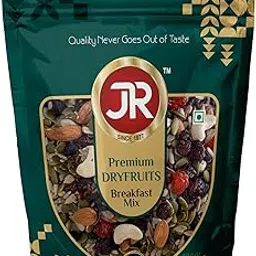 JR Healthy Roasted Breakfast Mixture | Superfood Mix with Seeds, Nuts & Dried Fruits | Pumpkin, Sunflower, Flax, Almonds, Cashews, Cranberries, Raisins | Nut & Seed High Protein Breakfast - 250g-picture-21
