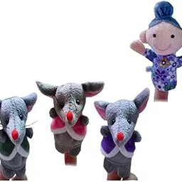 FABLOFT Set of 4pcs Finger Puppets - Three Blind MiceA Set of Finger Puppets Developmental Baby Toys Developmental Baby Toys| Toys for Baby |Baby-picture-14