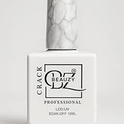 BEAUZY PROFESSIONAL Crack Gel Polish, UV & LED Curable, Soak-Off 15ML (White)-picture-44
