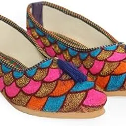 yash & co. Women's Multicolor Fansy Cotton Jutti-picture-27