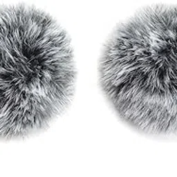 TECHBLAZE Grey Furry Windscreen for Mini Lavalier Microphone Deadcat Windshield Mic Cover Pop Filter, Noise Reduction Furry Wind Muff (2)-image-40