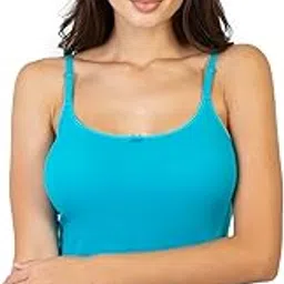 envie Women's Basic Solid Cotton Camisole Girls Scoop Neck Slip with Adjustable and Detachable Soft Strap/Ladies Stylish Casual Cami Tank Top.-picture-38