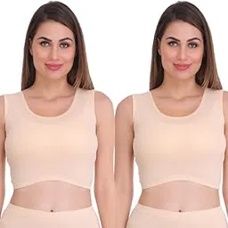 selfcare Womens Solid Polycotton Round Neck Sleeveless Innerwear Thermal Vest-picture-35