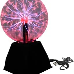 THE STYLE SUTRA Red Plasma Ball Lamp for Science Experiments Plug in Room Decor Party Favors-picture-55