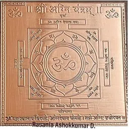 Shri Agni Yantra in Copper (Size : 3 Inch x 3 Inch)-picture-28