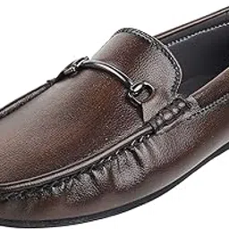 mochi Men's Faux Leather Stylish Fashionable Loafer Shoes-picture-39